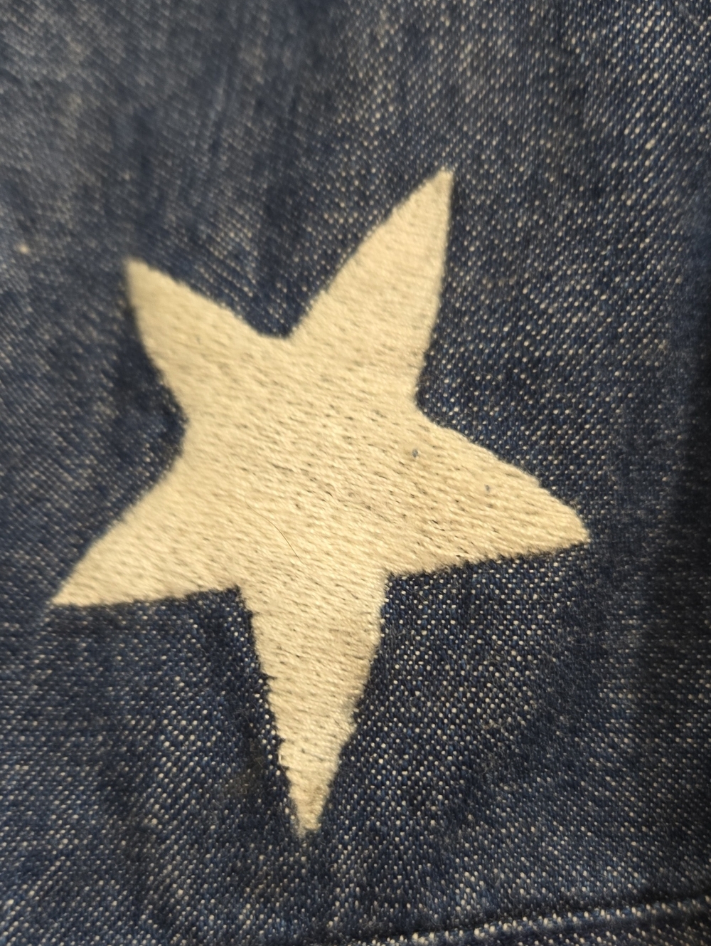 Marine Layer Embroidered Cropped Jacket in Indigo Stars Blue White-Size Small - Picture 9 of 15